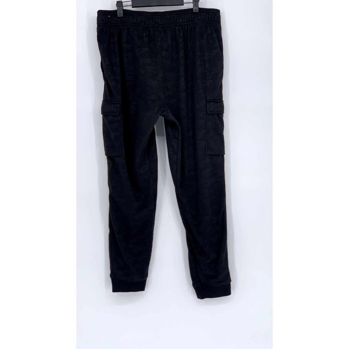 90 DEGRESS By REFLEX Men's Black Camo Print Drawstring Jogger Cargo Pant SZ L