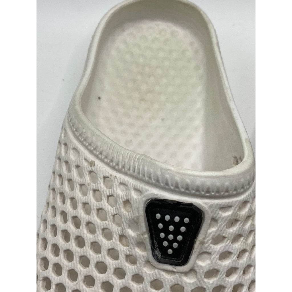 UNBRANDED Unisex White Mesh Round Closed To Slip-On Garden Clogs SZ 7