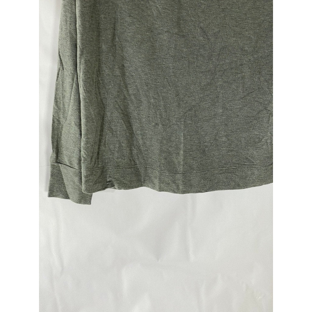 AMERICAN GIANT Women's Light Gray Casual Crewneck Long Sleeve Top SZ L