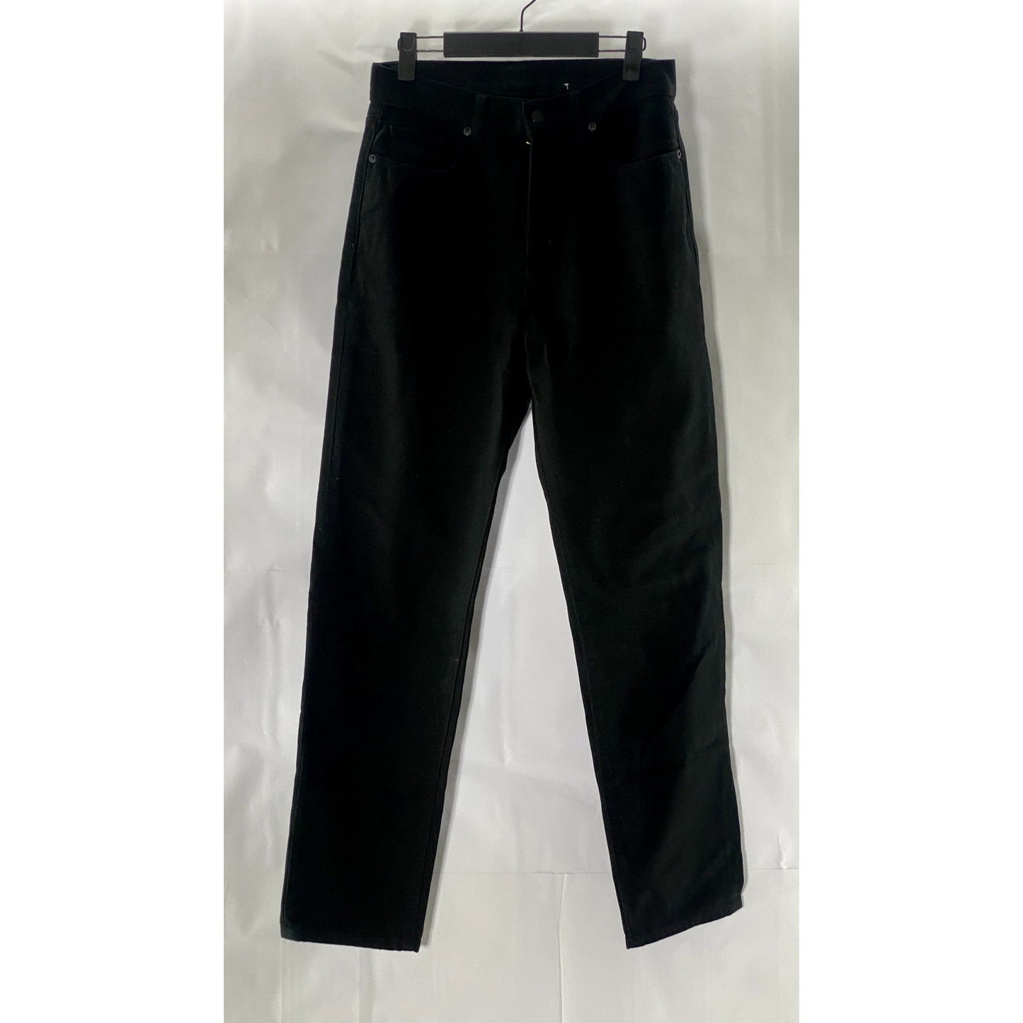 MUJI Women's Solid Black Regular-Fit Straight-Leg Five-Pocket Denim Jeans SZ 25