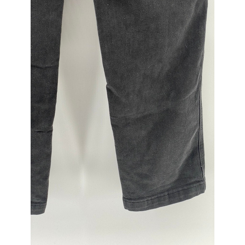 AND NOW THIS Women's Black Relaxed-Fit Straight-Leg Denim Utility Jeans SZ 30