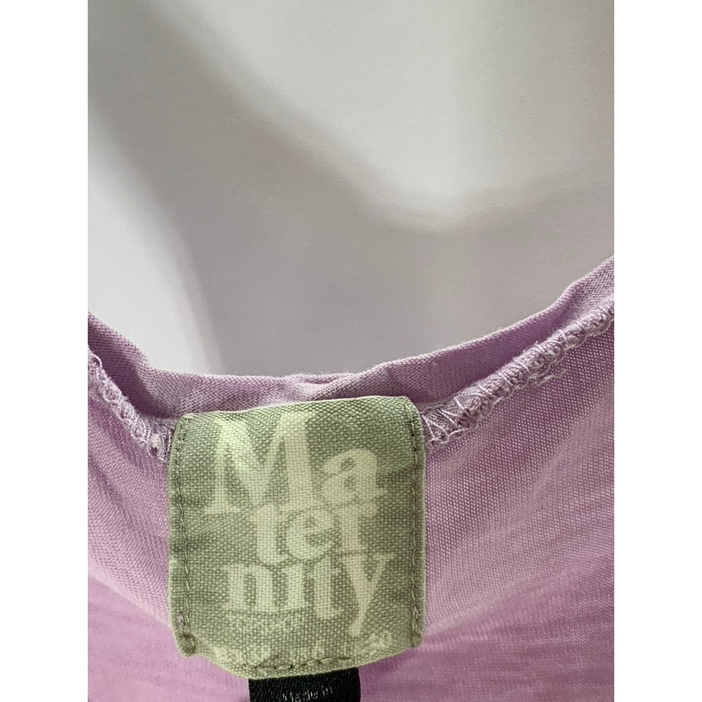 MATERNITY TOPSHOP Women's Purple Geo Print Scoop-Neck Racerback Tank Top SZ 6