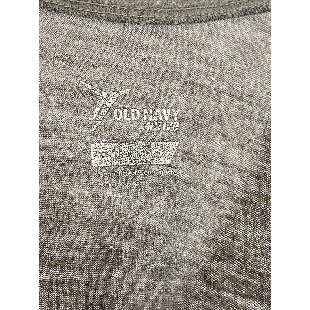 OLD NAVY Women’s Gray Heather Hustle Logo Crewneck Tank Top SZ S