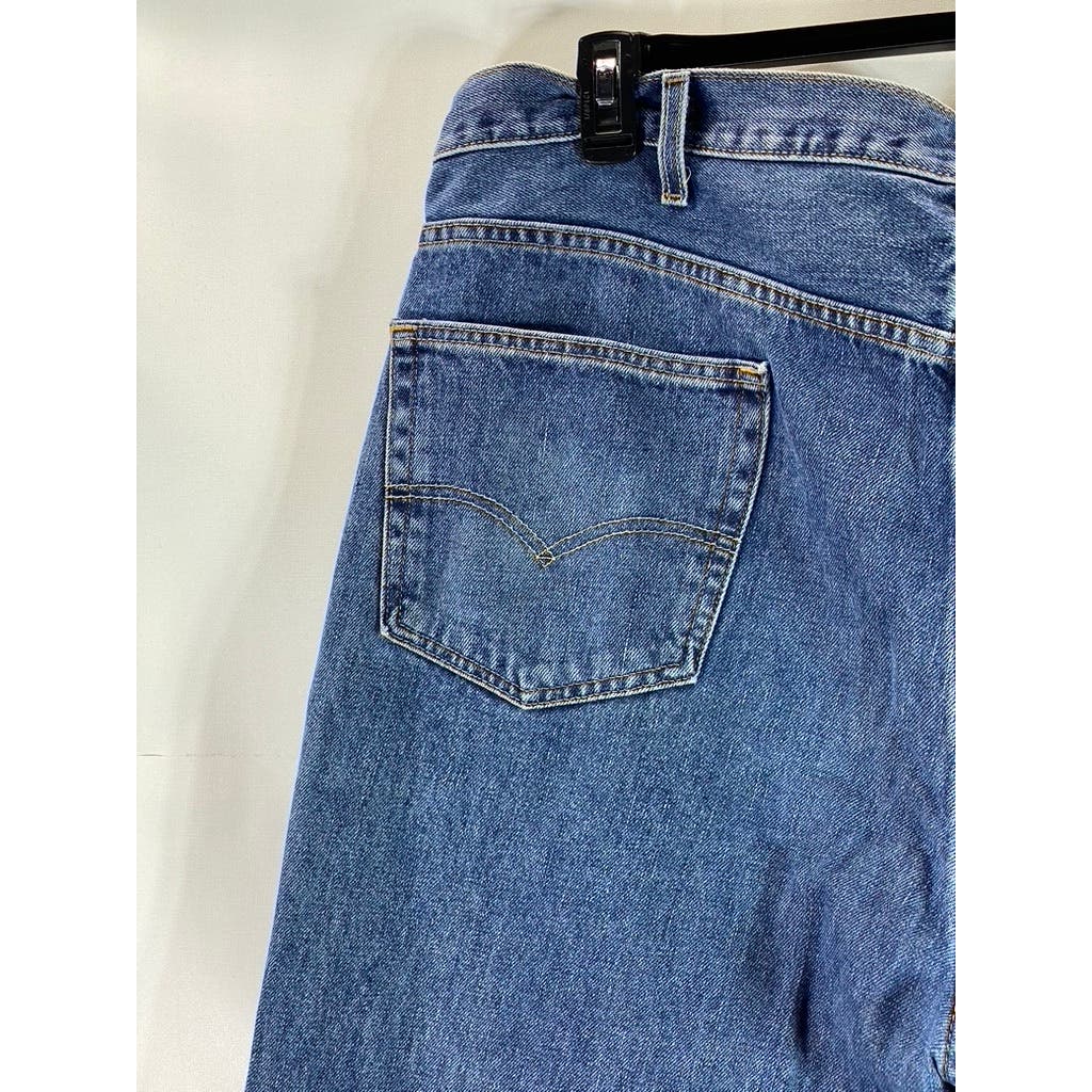 LEVI’S Men’s Medium Blue 550 Relaxed-Fit Five-Pocket Denim Jeans SZ 46X30