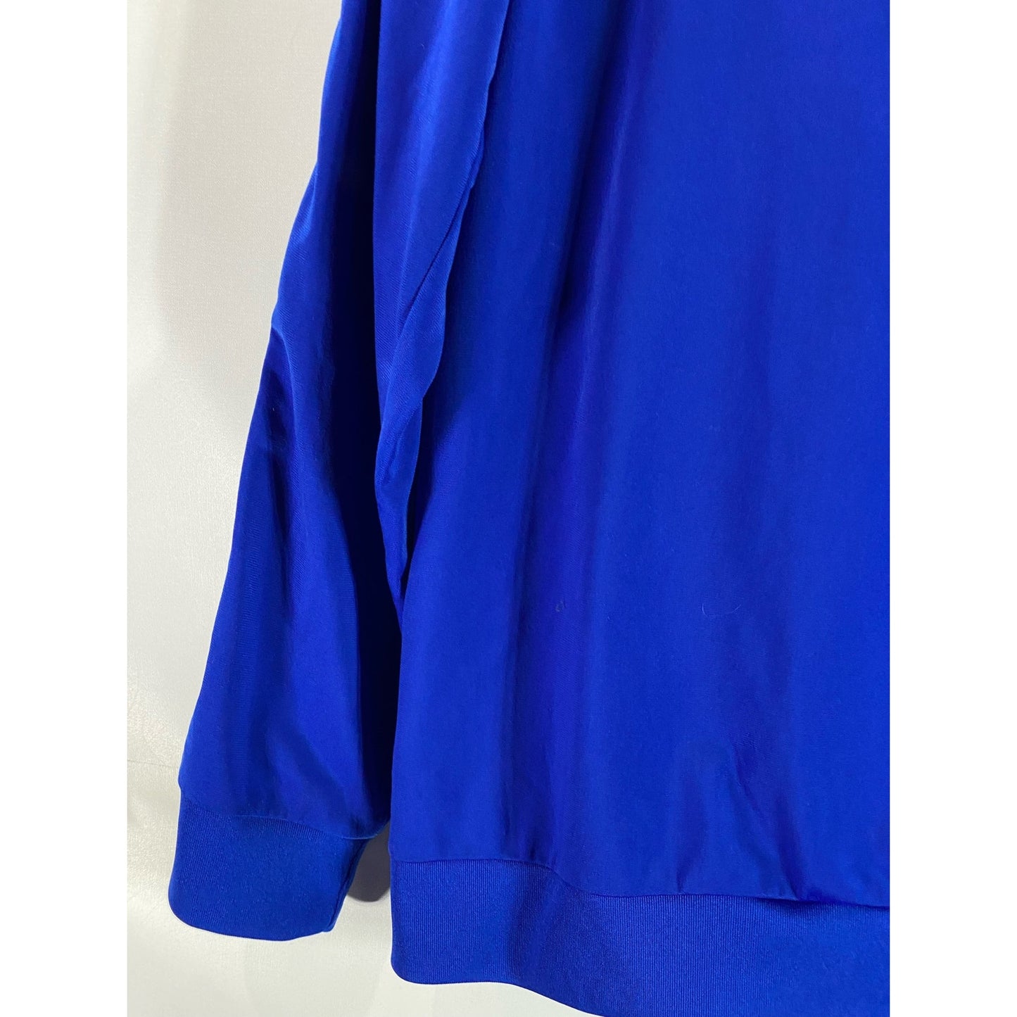 ADIDAS Men's Dark Blue Essentials Regular-Fit Warm-Up 3-Stripe Track Jacket SZ L