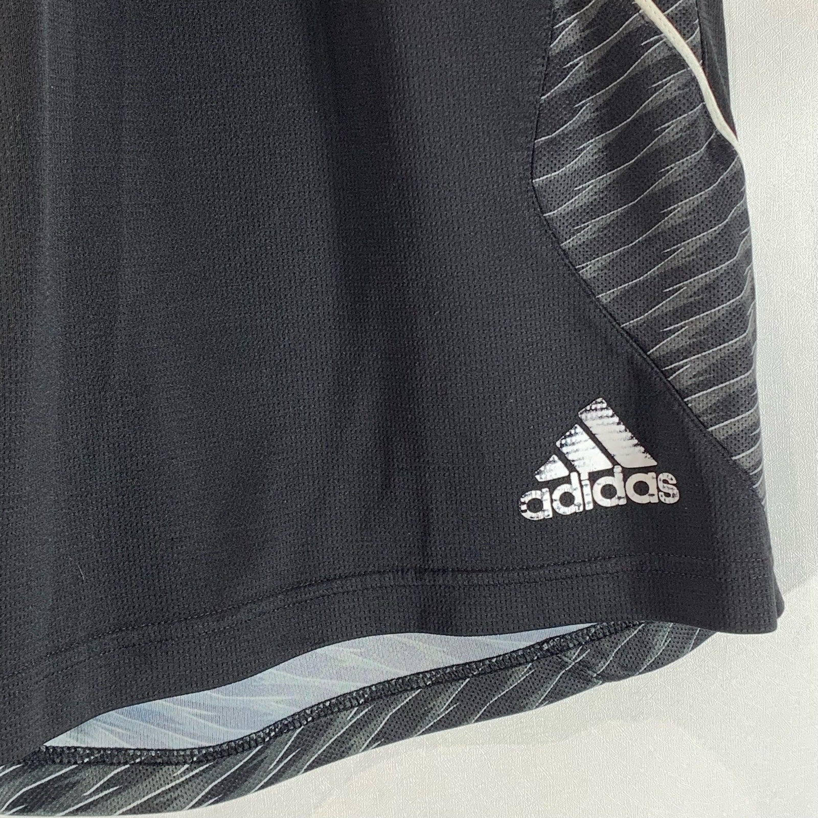 ADIDAS Men's Black Edge Shookwave Elastic Waist Pull-On Basketball Shorts SZ M