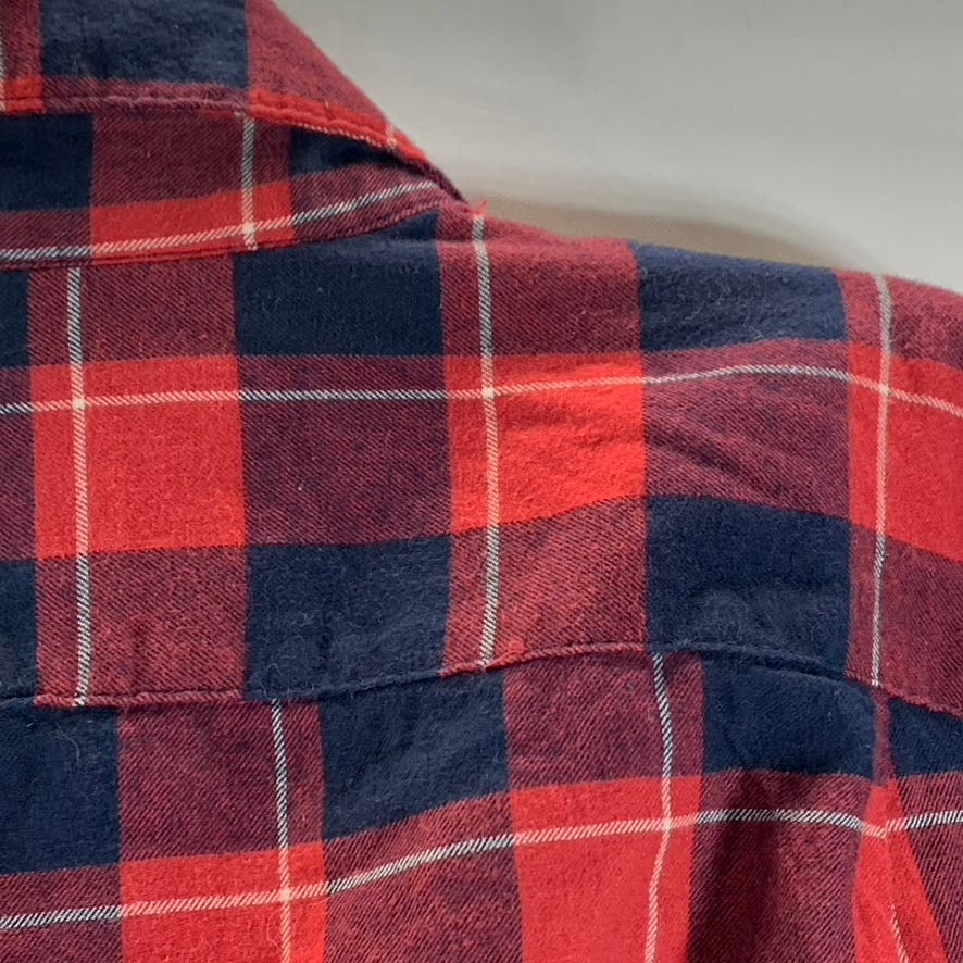 GOODFELLOW & CO Men's Blue/Red Plaid Standard Fit Button-Up Shirt SZ XL