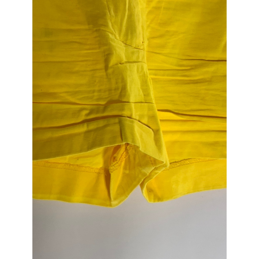 5|48 Women's Yellow Extended Button Casual Shorts SZ 0