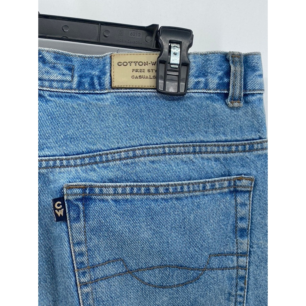 COTTON WEB.DE Men's Vintage Denim Regular-Fit Bermuda Shorts SZ 33