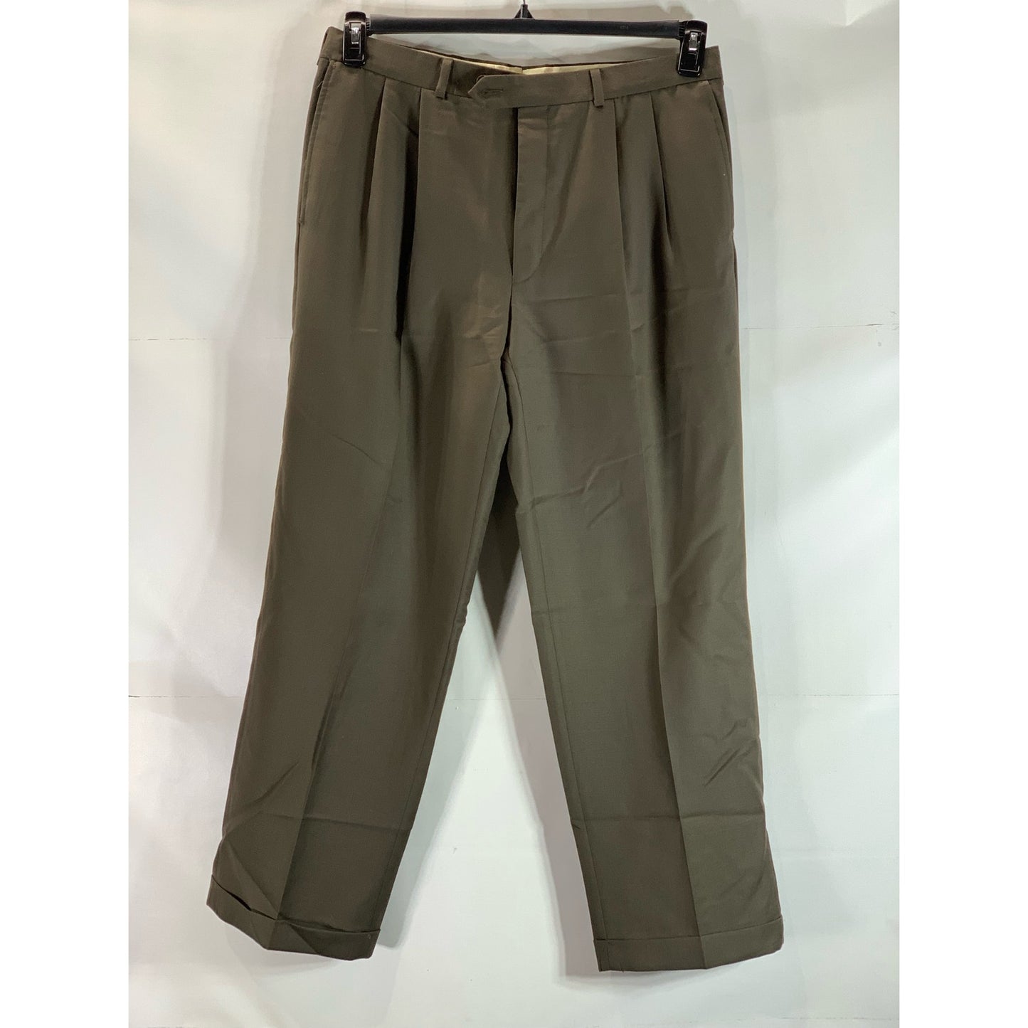 LAUREN RALPH LAUREN Men's Brown Two-Button Wool Suit SZ 44R/34X30