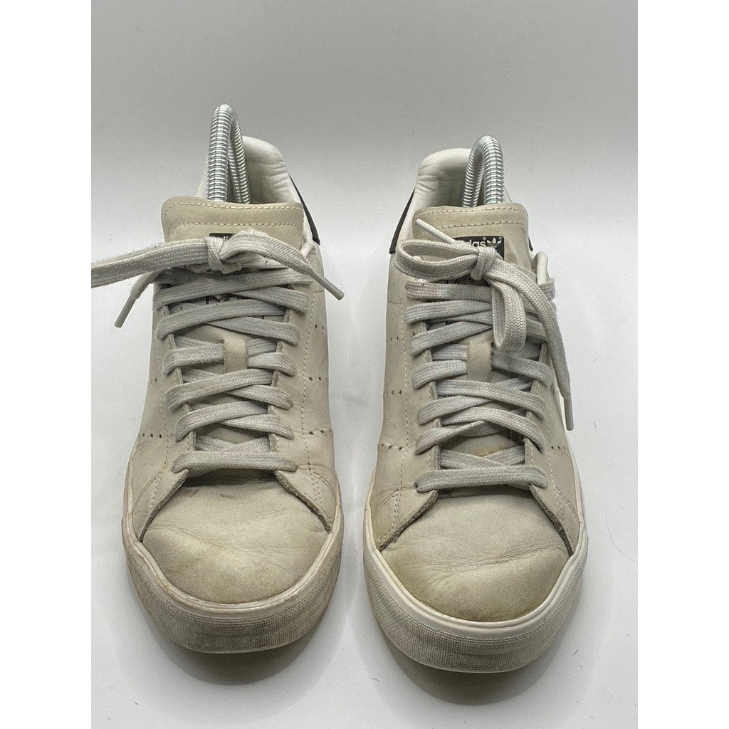ADIDAS Women's Beige Suede Stan Smith Lace-Up Regular-Fit Casual Sneakers SZ 6.5