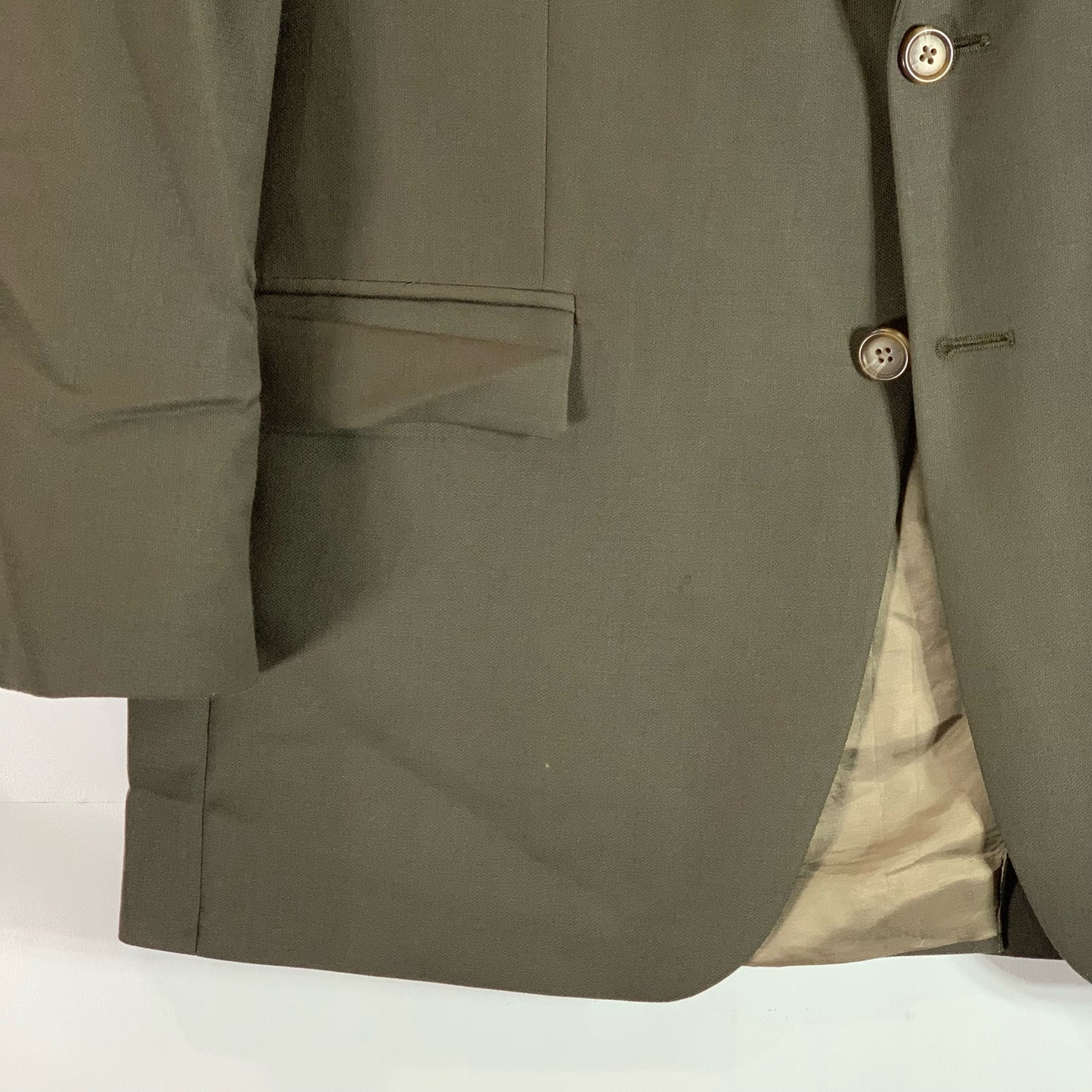 LAUREN RALPH LAUREN Men's Brown Two-Button Wool Suit SZ 44R/34X30