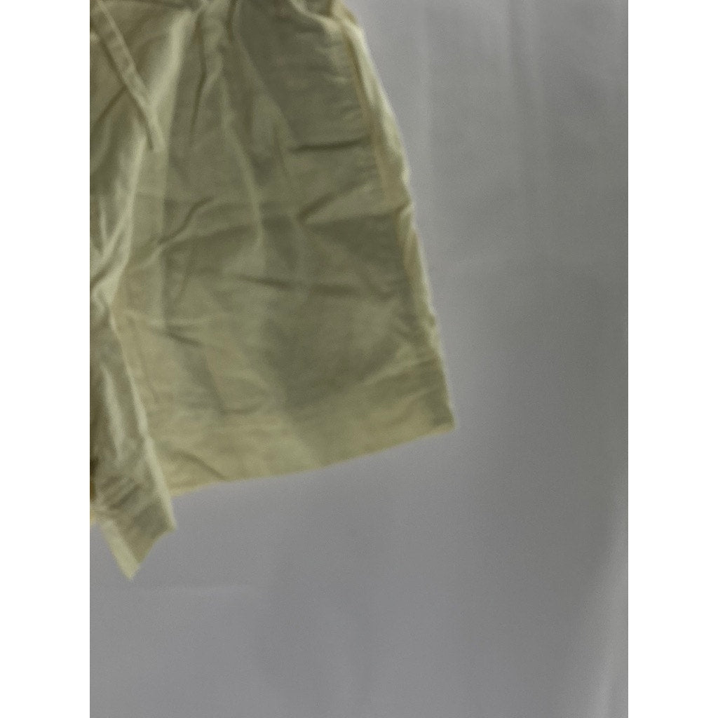 UNIQLO Women's Beige Cotton-Linen Drawstring Casual Shorts SZ S