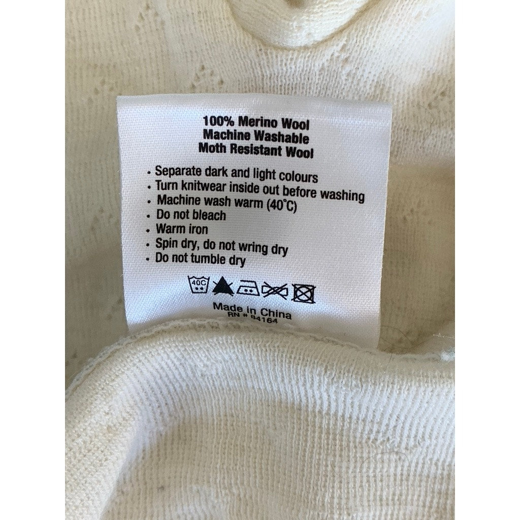 UNBRANDED Women's Beige Knit Pull-On Merino Wool Leggings SZ S