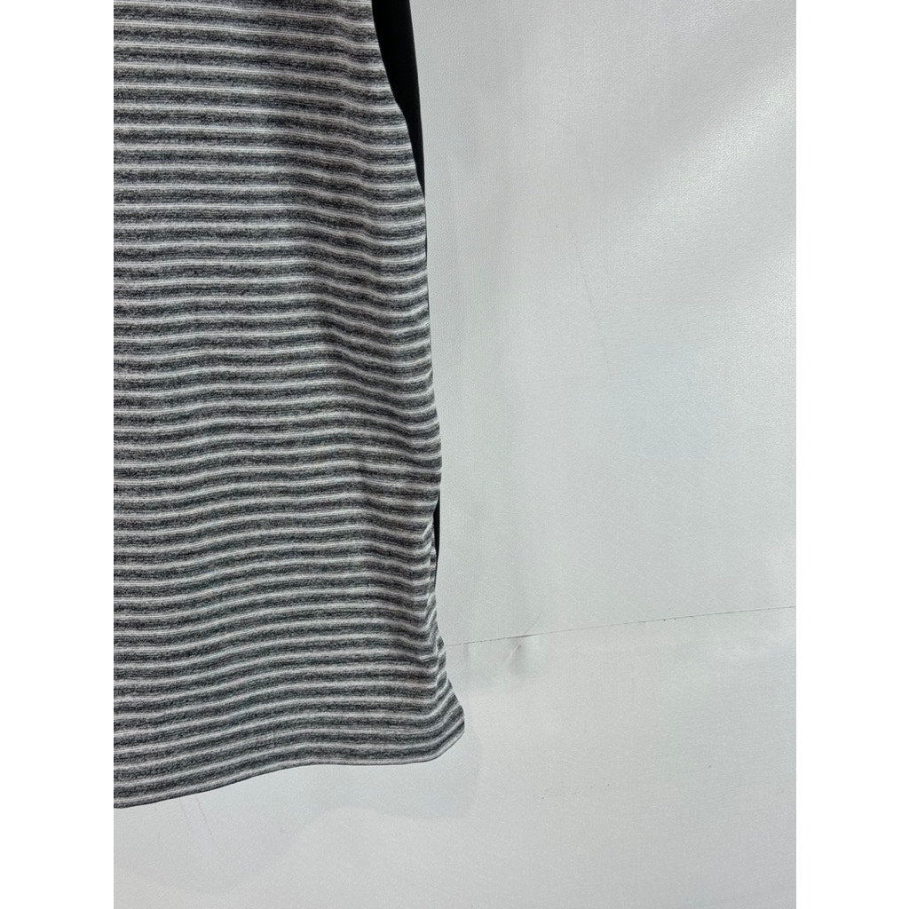 NIKE Men's Black/Gray Dri-Fit Tiger Woods Vapor Stripe Golf Polo SZ M