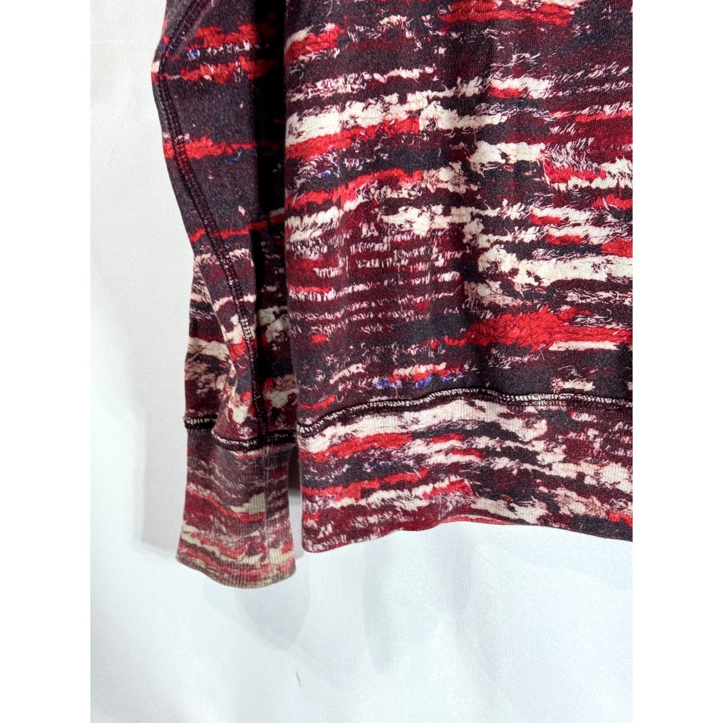 ISABEL MARANT FOR H&M Women's Red Printed Crewneck Pullover Sweater SZ 4