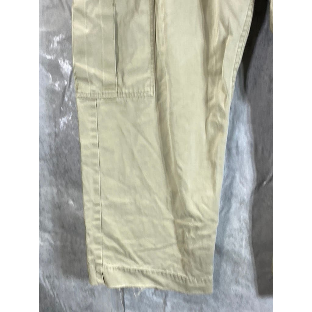 LEVI'S Men's Vintage Beige Distressed Straight-Leg Cargo Pants SZ 38x30