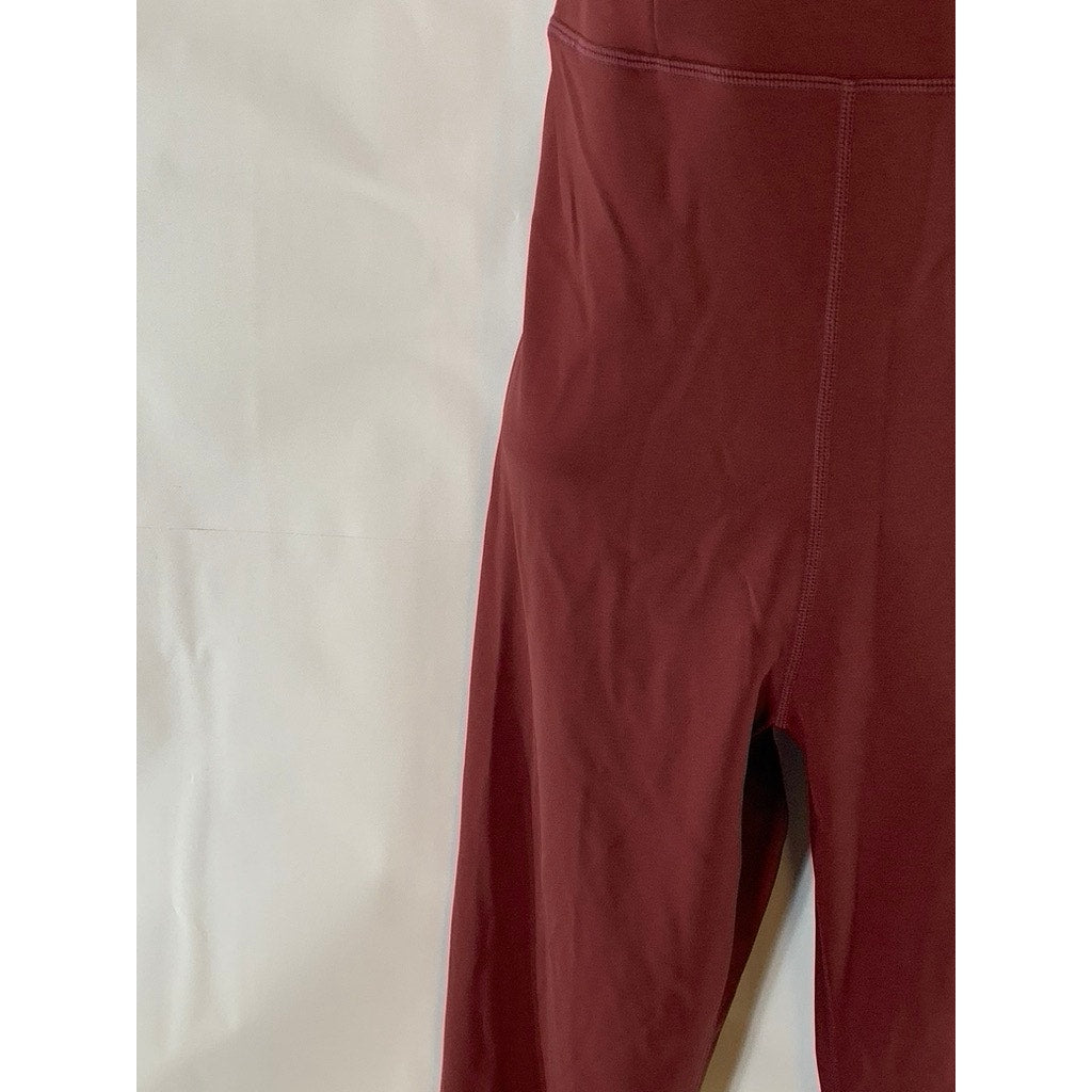 IVL Women's Burgundy V-Neck Spaghetti Cross Back Jumpsuit SZ 6