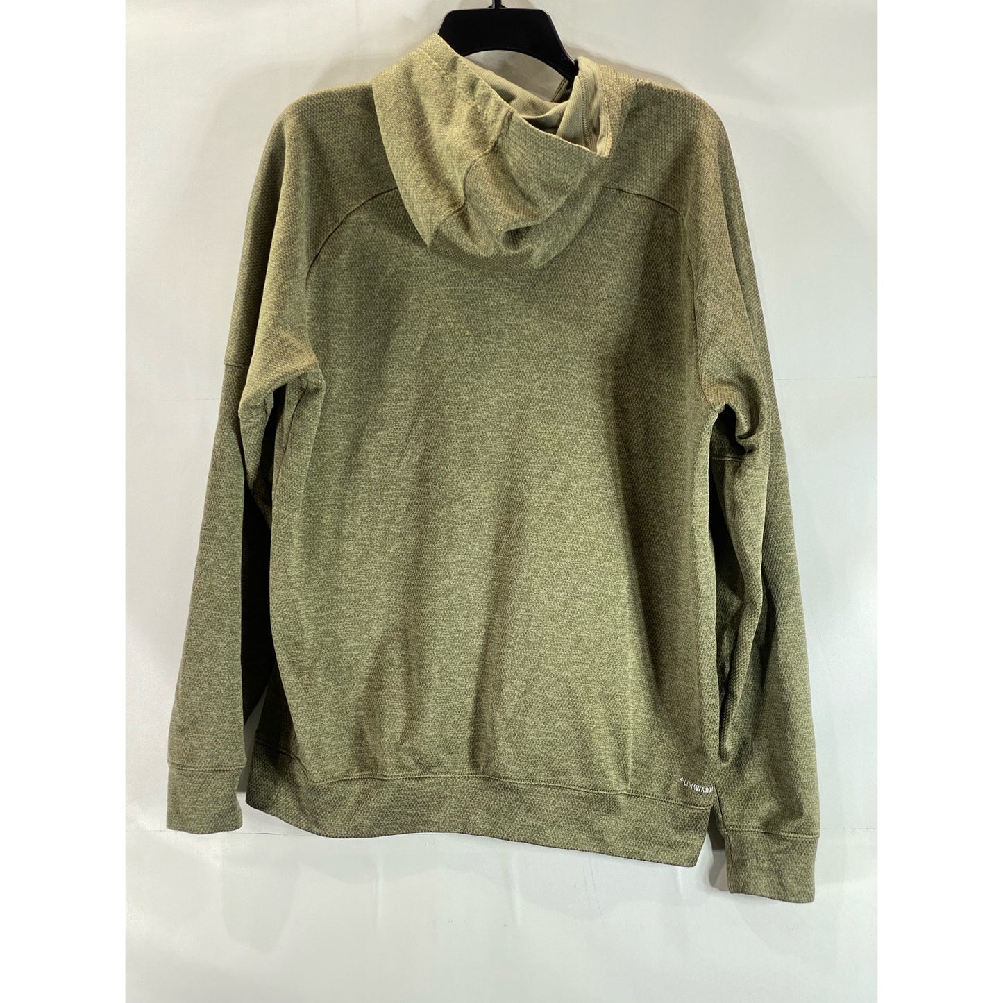 ADIDAS Men's Olive Green Logo Performance Fleece Pullover Hoodie SZ L