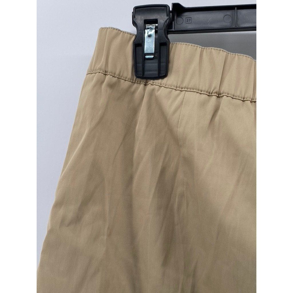 ZARA Women's Tan Solid A-Line Mini Skirt SZ L