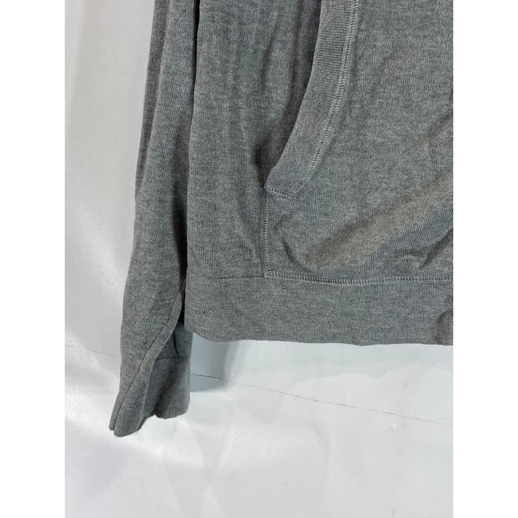 BANANA REPUBLIC Men's Light Grey Supima-Wool Zip-Up Stand Collar Sweater SZ L