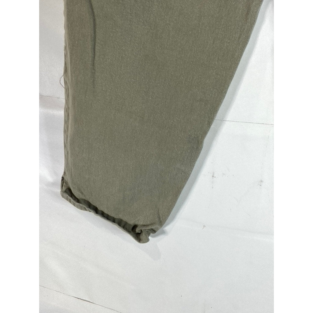 OOT Seoul Women's Army Green Five-Pocket Baggy Straight-Leg Jeans SZ L