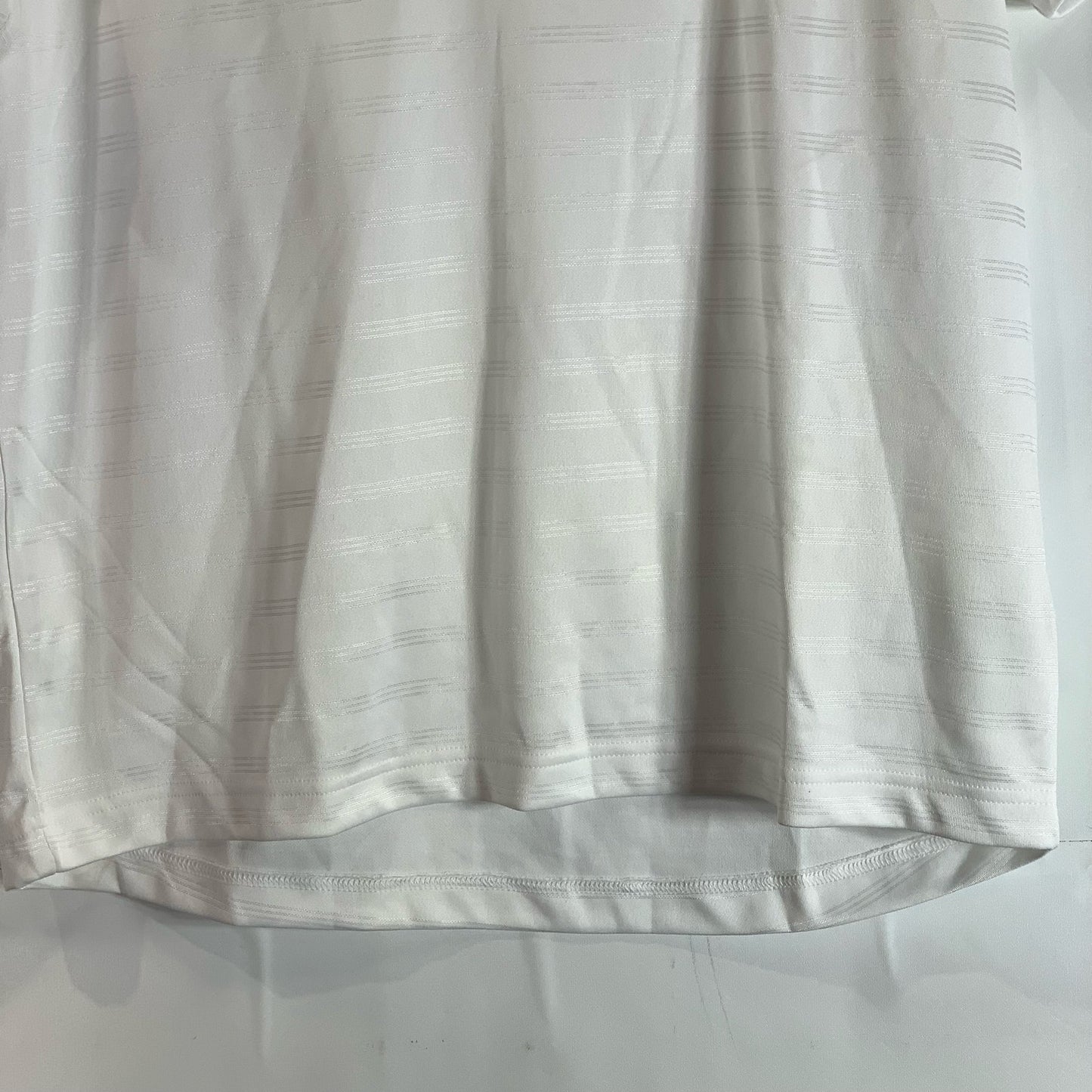 ADIDAS Men's White Performance Basics Short Sleeve Polo Shirt SZ M