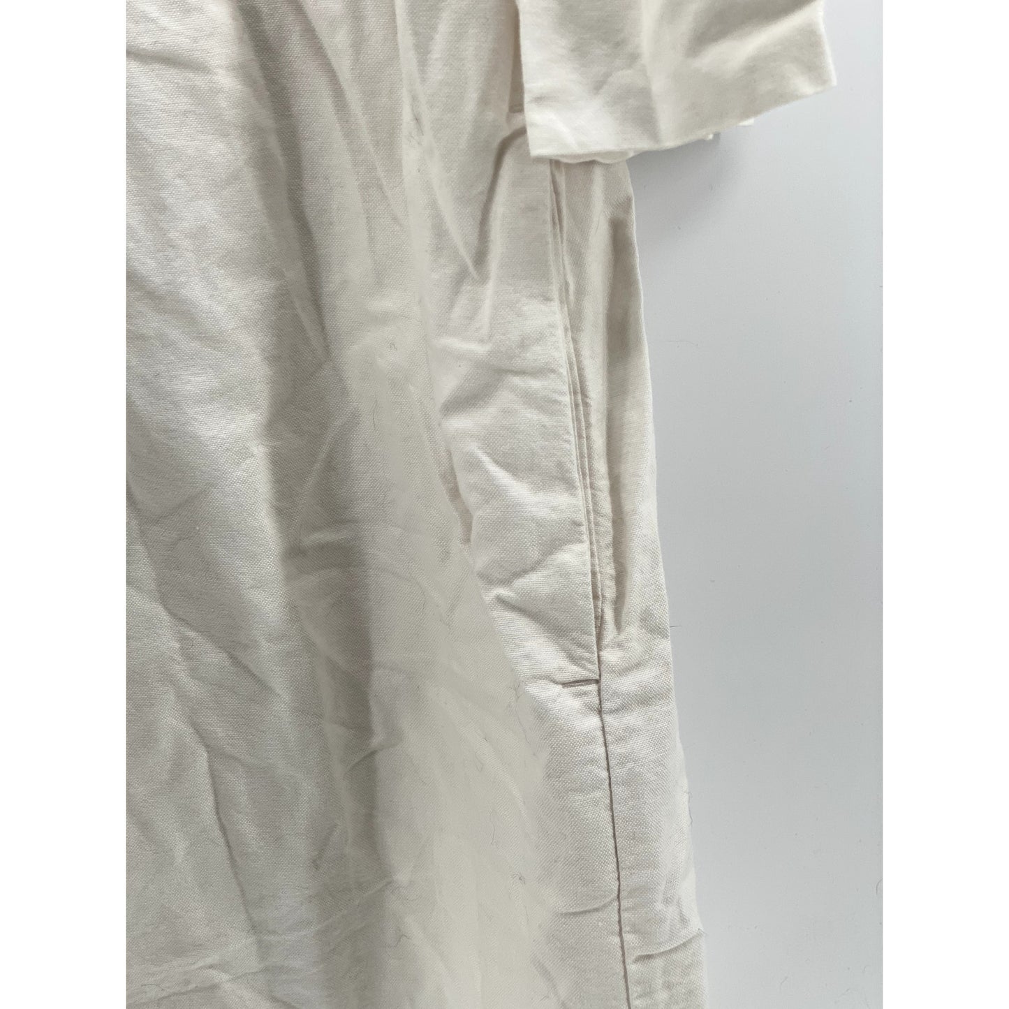 SUNDAY BEST Women's White Solid V-Neck Elbow Bell Sleeve A-Line Mini Dress SZ XS