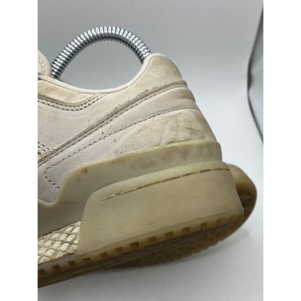 ADIDAS Men's White Talc Sesame Forum Low Lace-Up Sneakers SZ 7