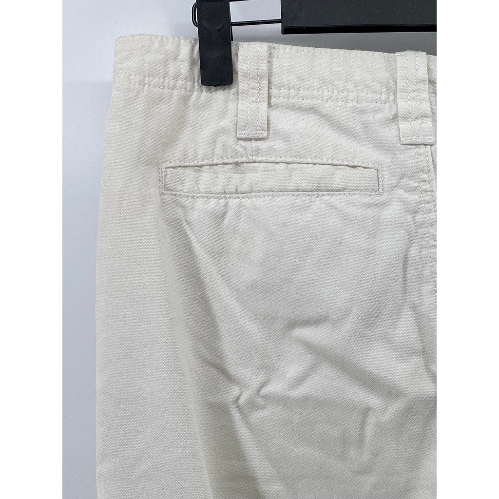 AEROPOSTALE Women's Off-White Low-Rise Flare Utility Cargo Pants SZ M