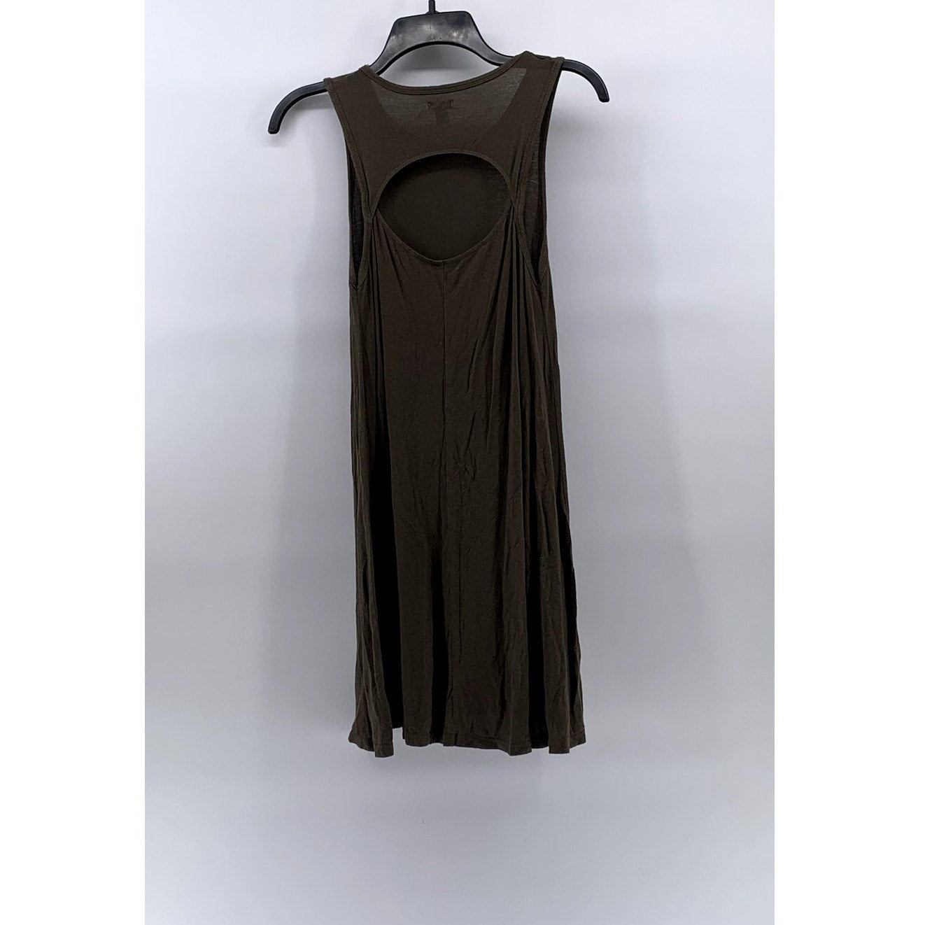 AERIE Women's Brown Crewneck Cutout Sleeveless Casual Midi Dress SZ XS