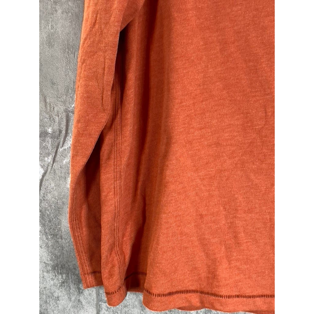 TOMMY BAHAMA Men's Orange V-Neck Long Sleeve Pullover T-Shirt SZ M