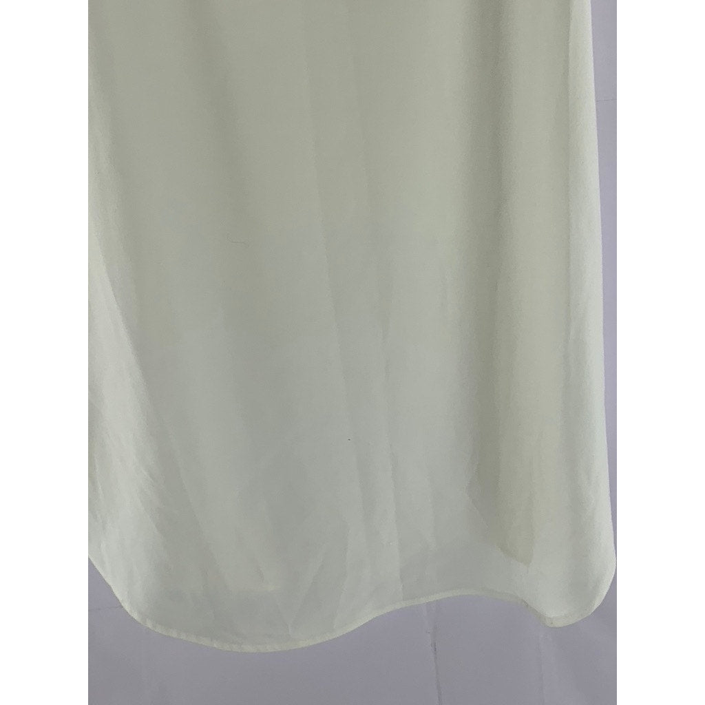 ABS By Allen Schwartz Women’s White/Black Crewneck Casual Tank Dress SZ S