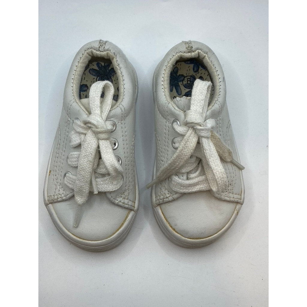 SMARTFIT Infant White Casual Lace-Up Round-Toe Skid Resistant Sneakers SZ 6