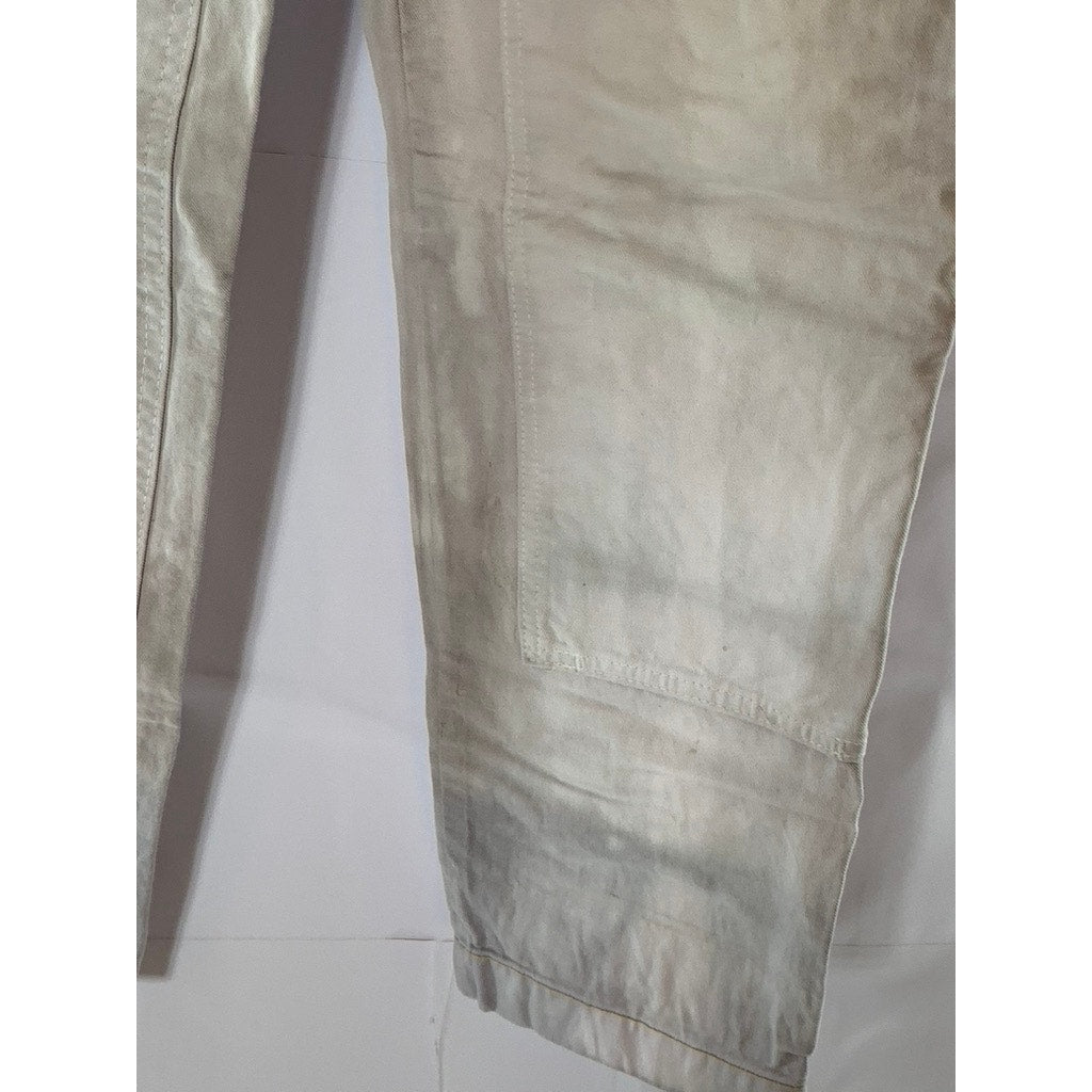 MEN'S Brown Tie-Dye Straight-Leg Denim Five Pocket Jeans SZ 34