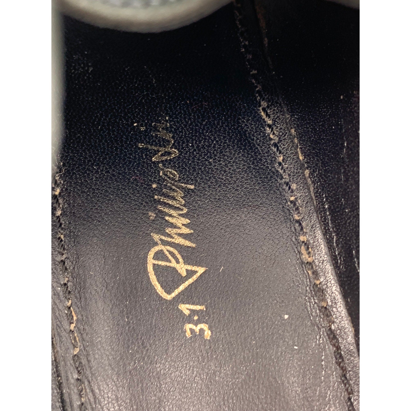 3.1 PHILLIP LIM Women's Washed Black Double Strap Peep-Toe Heeled Shoes SZ 7.5