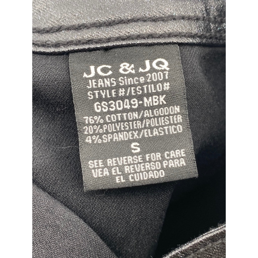 JC JQ JEANS Women's Black Shimmer High-Rise Shorts SZ S
