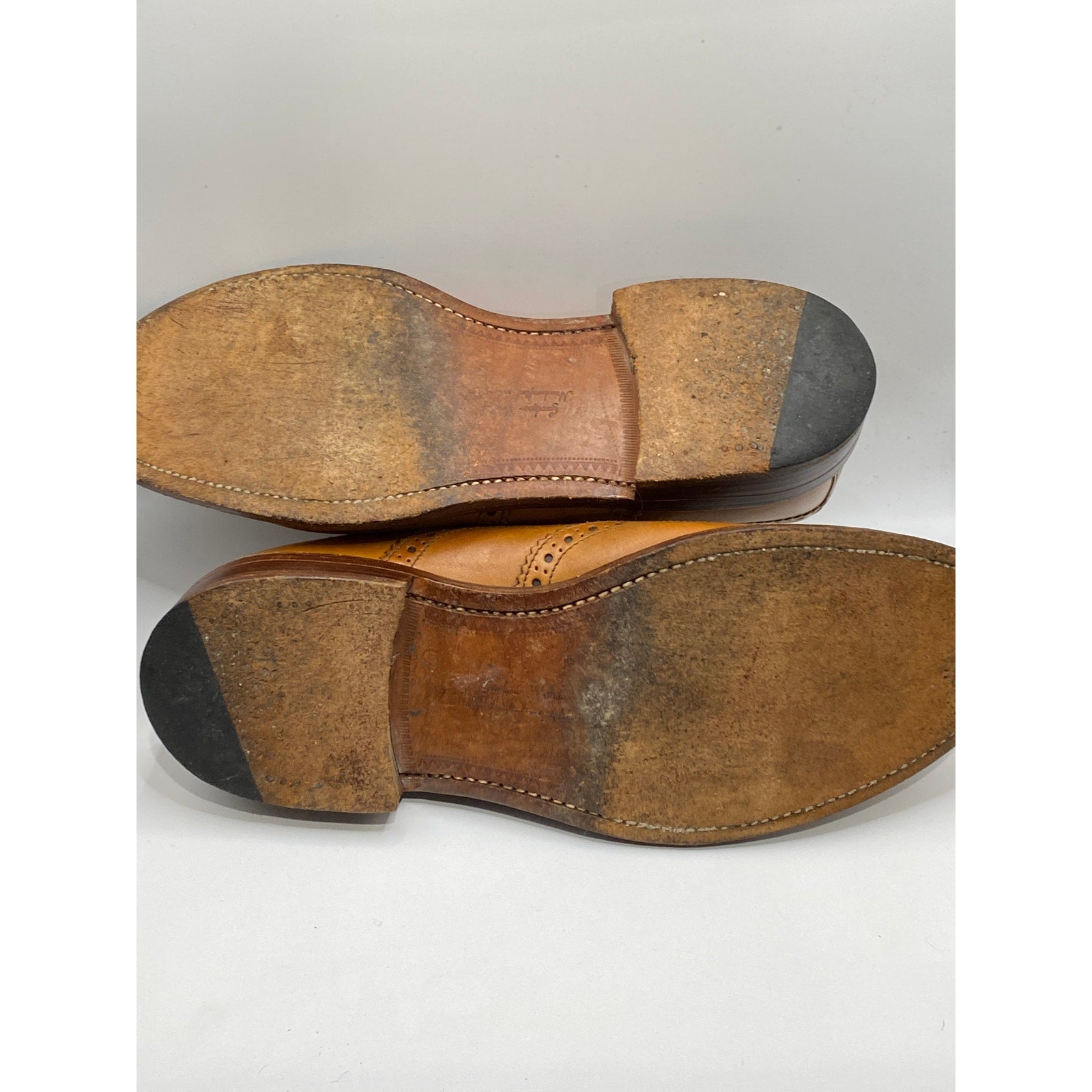 LOAKE 1880 Men's Brown Leather Ashby Wingtip Lace-Up Oxford Shoes SZ 8.5