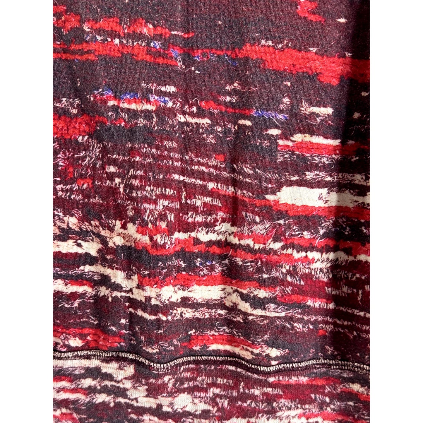 ISABEL MARANT FOR H&M Women's Red Printed Crewneck Pullover Sweater SZ 4