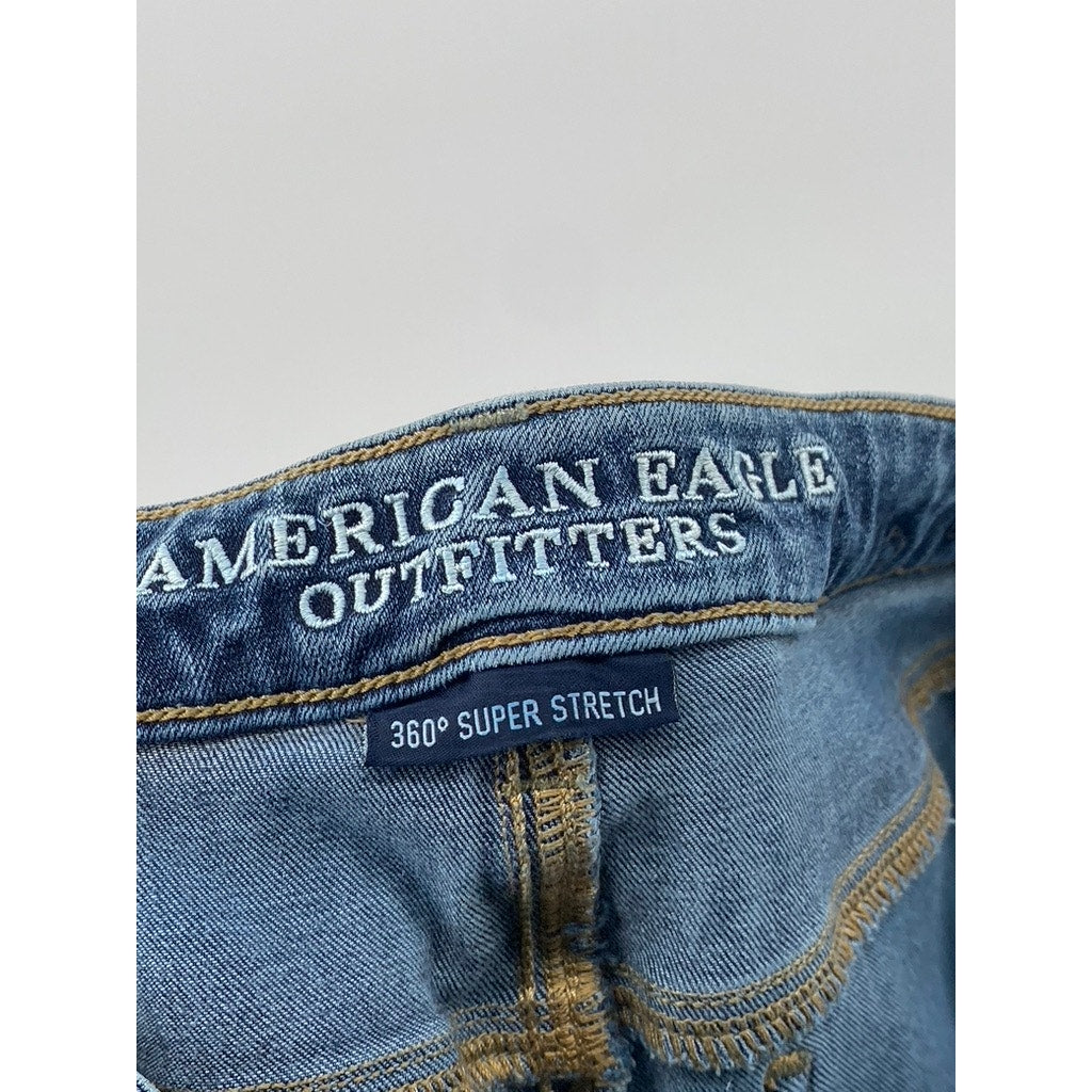 AMERICAN EAGLE Women's Medium Blue Wash Denim Hi-Rise Super Stretch Jeggings SZ6