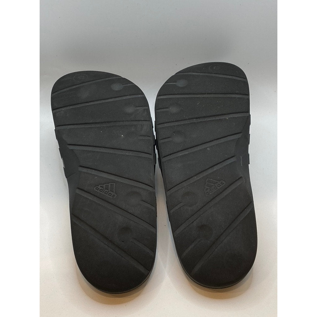 ADIDAS Boy's Black Open Toe Slide Sandals SZ 12