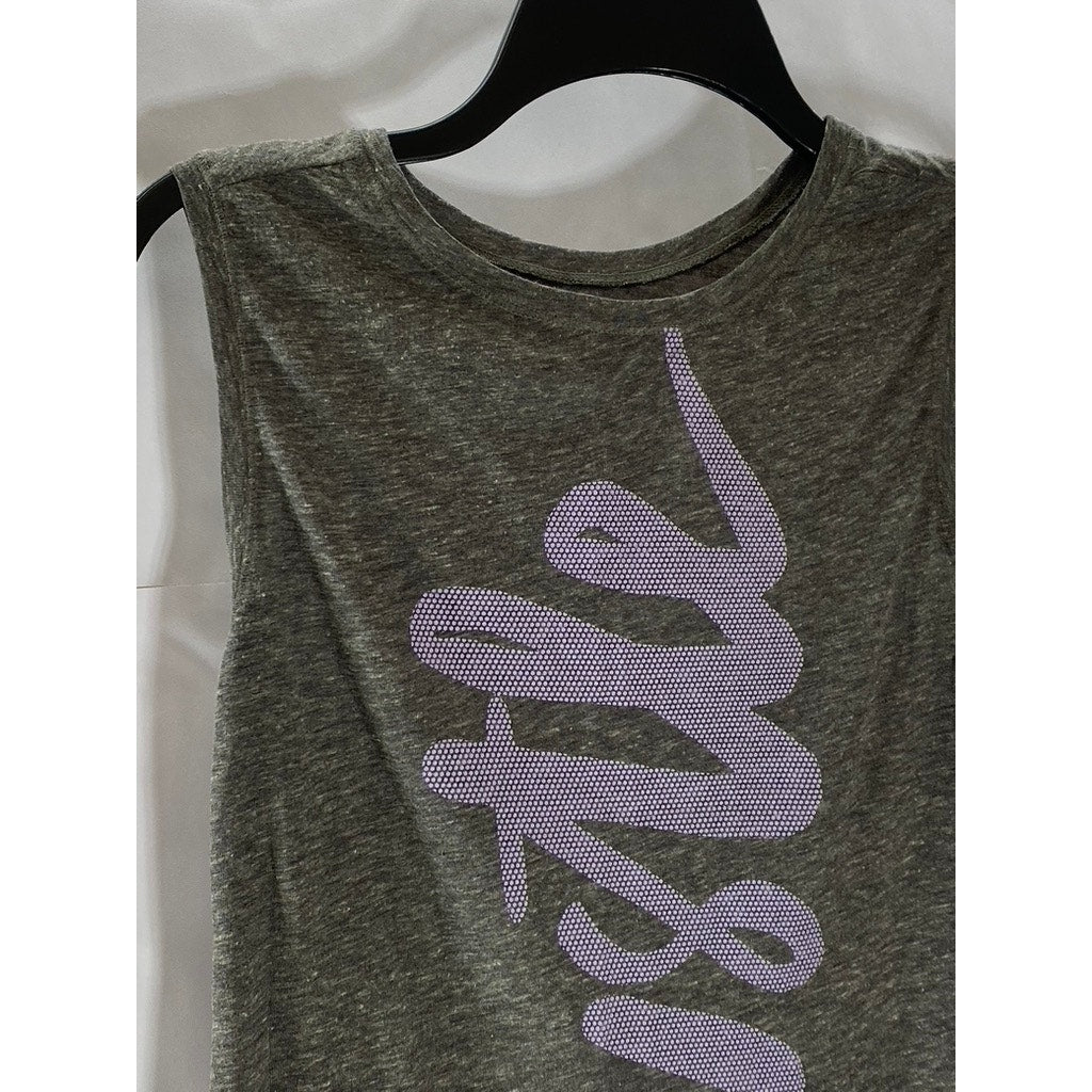 OLD NAVY Women’s Gray Heather Hustle Logo Crewneck Tank Top SZ S