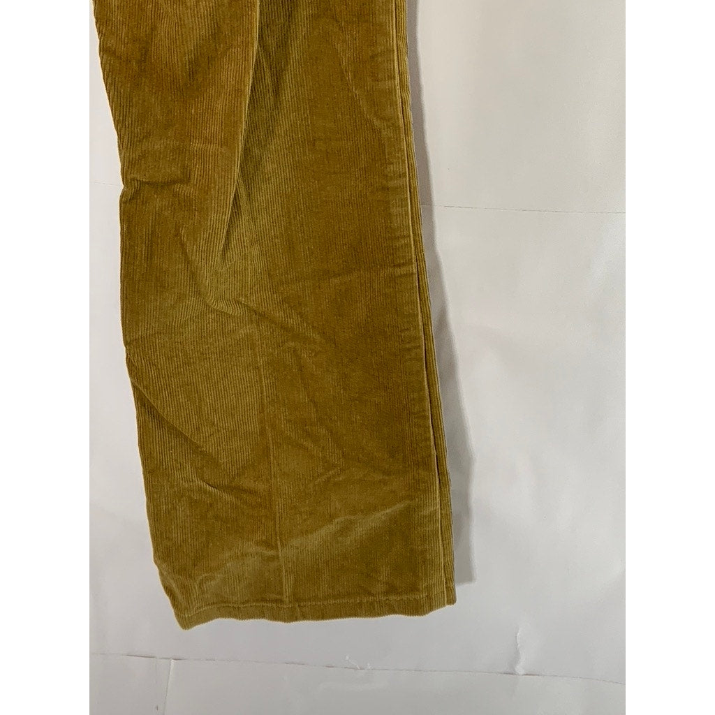 MARC JACOBS Women's Sand Brown Five-Pocket Wide-Leg Corduroy Cropped Pants SZ 25