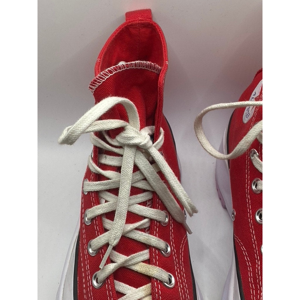 CONVERSE Unisex Adult Red-White Run Star Hike Canvas Platform Sneakers SZM8/W9.5
