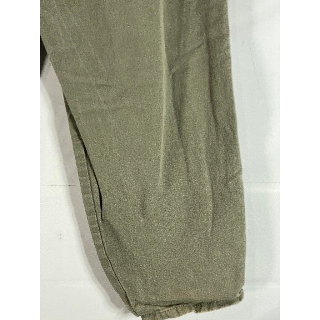 OOT Seoul Women's Army Green Five-Pocket Baggy Straight-Leg Jeans SZ L