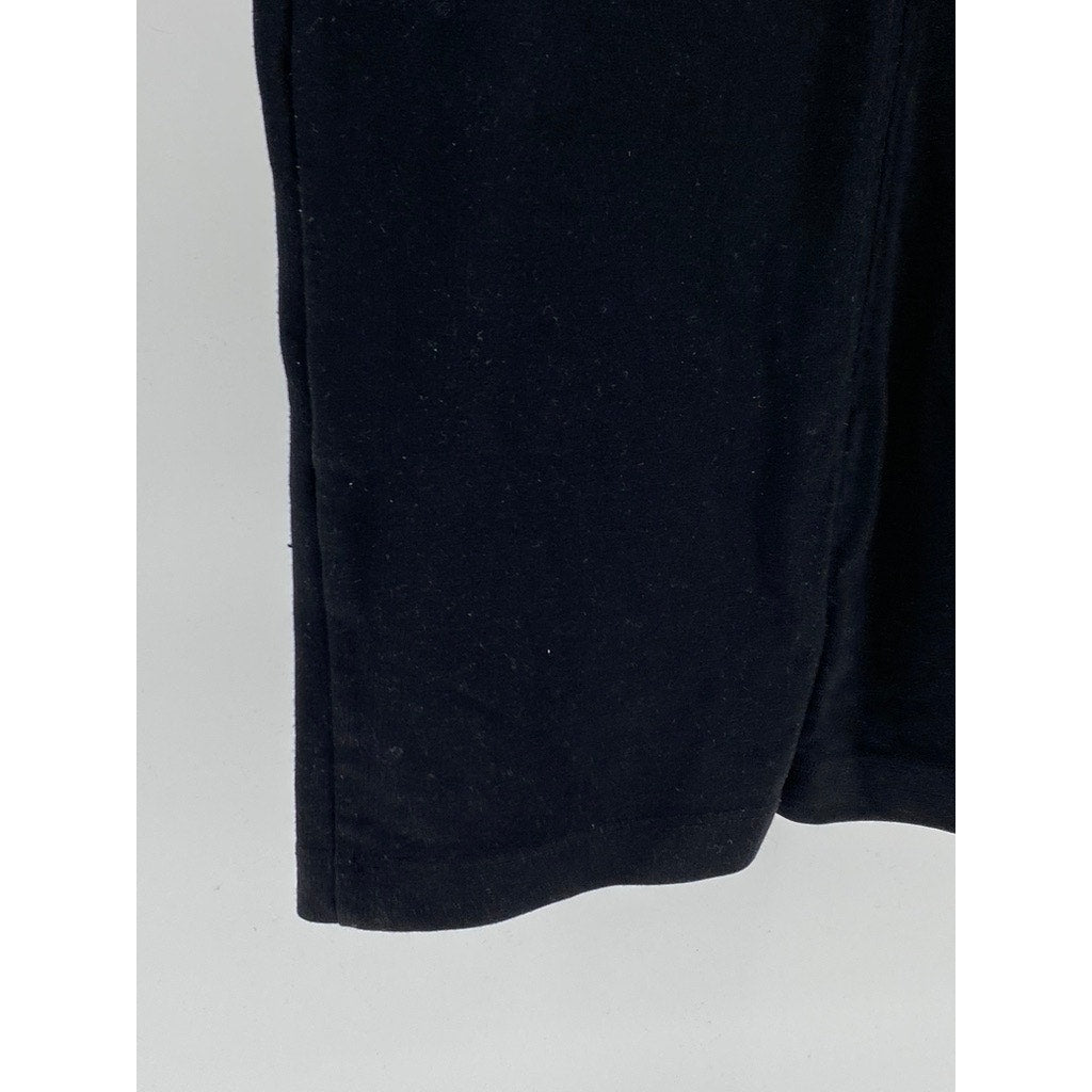 ZARA TRAFALUC Women's Black Solid Straight-Neck Bodycon Midi Dress SZ M