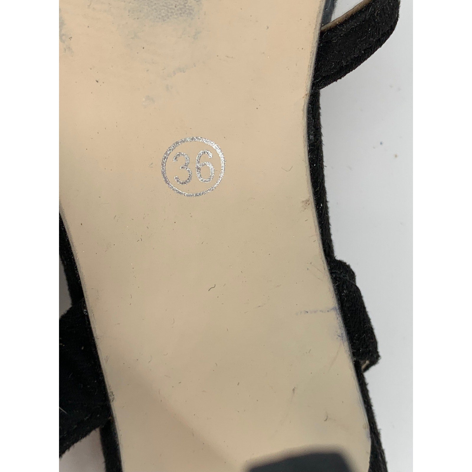 JOJO FOX Women's Black-Clear Pointed-Toe Ankle-Strap Stiletto Pumps SZ 6