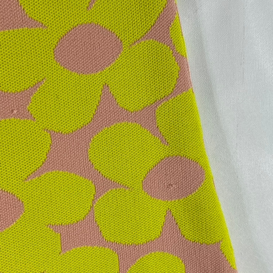 ZARA Women's Yellow/Pink Floral Square-Neck A-Line Mini Dress SZ S