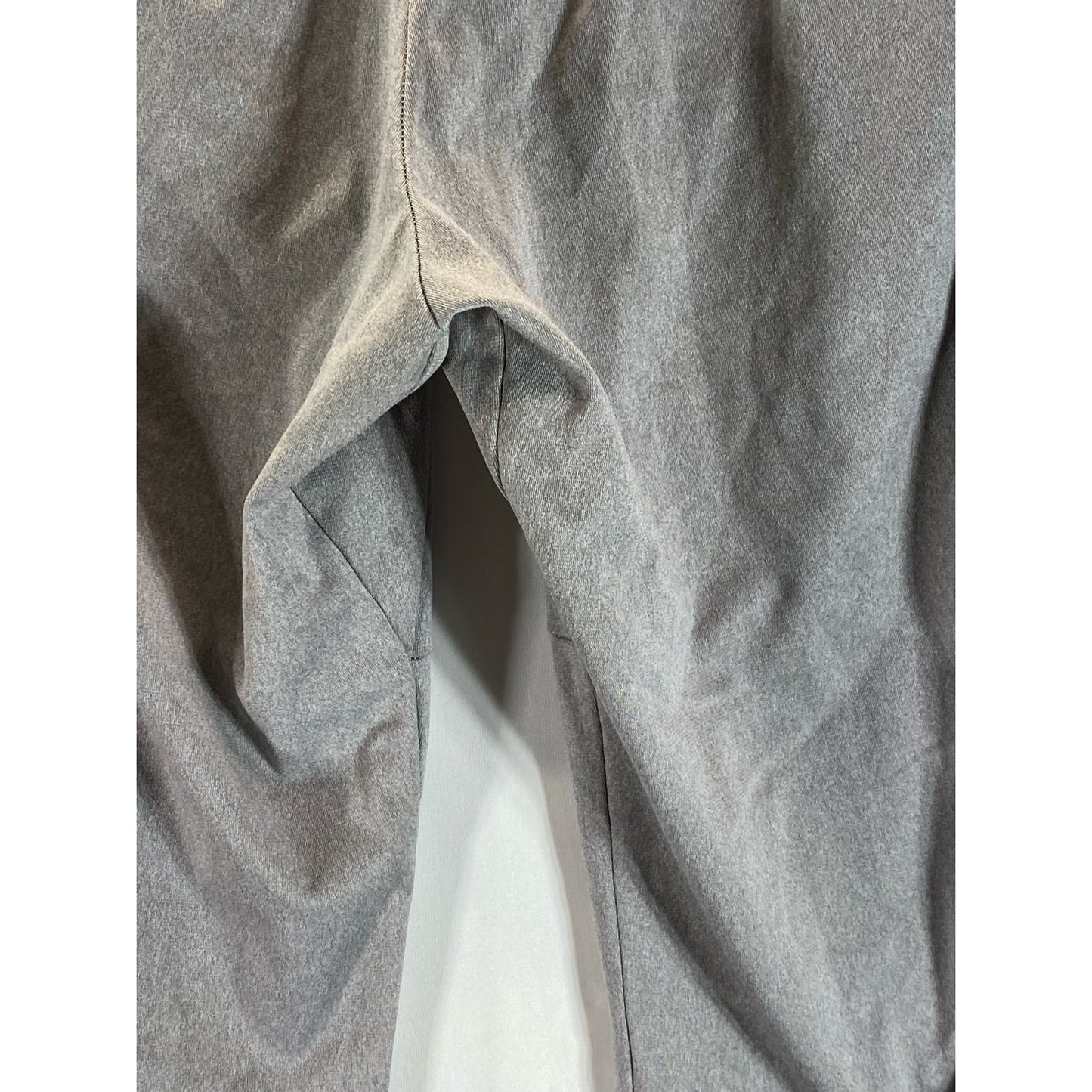 ADIDAS Men's Gray/White Tiro 3-Stripe Zipper-Hem Pull-on Track Pants SZ L