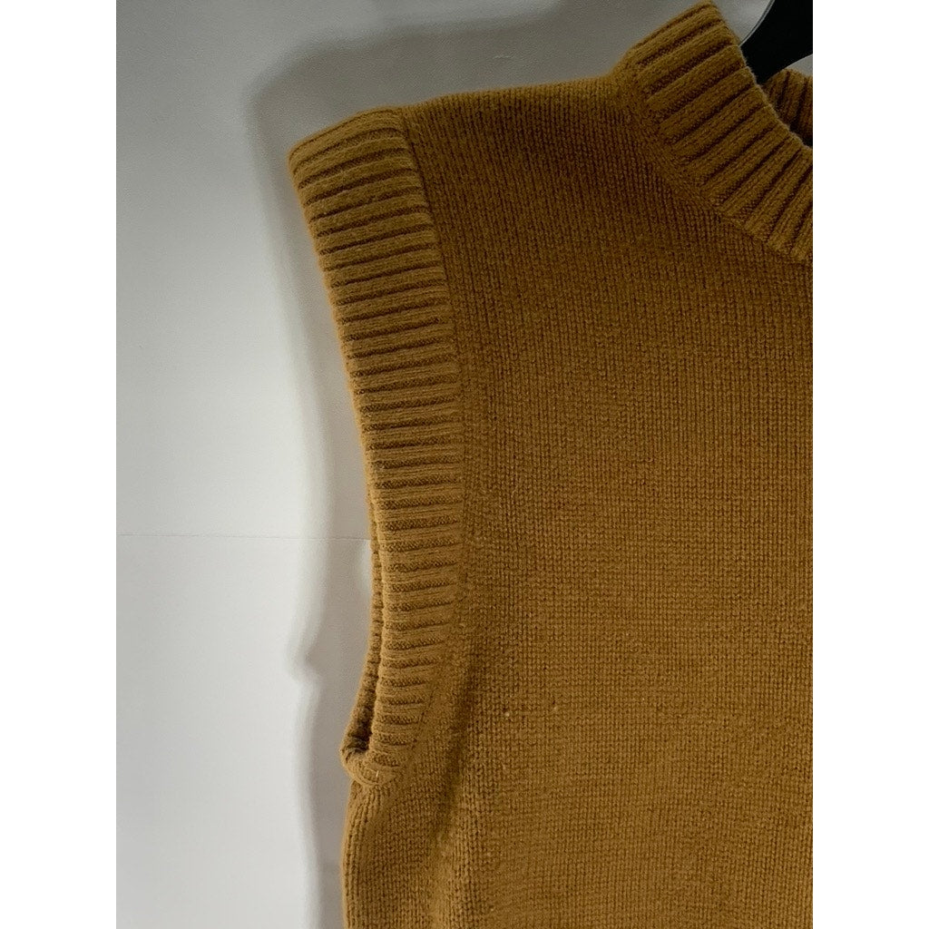 PARIS ATELIER & OTHER STORIES Women's Dark Brown Wool/Cotton Sweater Vest SZ XS
